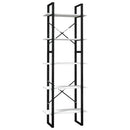 bogreol 60x30x175 cm 5 hylder massivt fyrretræ hvid