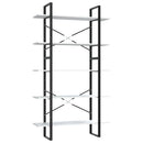 bogreol med 5 hylder 100x30x175 cm konstrueret træ hvid