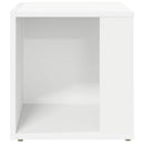 sidebord 33x33x34,5 cm konstrueret træ hvid