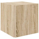sidebord 33x33x34,5 cm konstrueret træ sonoma-eg