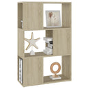 bogreol/rumdeler 60x24x94 cm konstrueret træ sonoma-eg