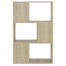 bogreol/rumdeler 60x24x94 cm konstrueret træ sonoma-eg