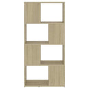 bogreol/rumdeler 60x24x124,5 cm konstrueret træ sonoma-eg