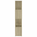 bogreol/rumdeler 60x24x124,5 cm konstrueret træ sonoma-eg