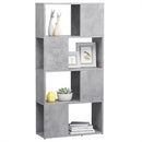bogreol/rumdeler 60x24x124,5 cm konstrueret træ betongrå