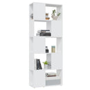 bogreol/rumdeler 60x24x155 cm konstrueret træ hvid