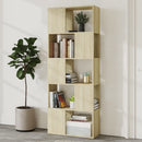 bogreol/rumdeler 60x24x155 cm konstrueret træ sonoma-eg