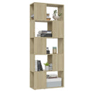 bogreol/rumdeler 60x24x155 cm konstrueret træ sonoma-eg