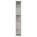 bogreol/rumdeler 60x24x155 cm konstrueret træ betongrå