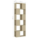 bogreol/rumdeler 60x24x186 cm konstrueret træ sonoma-egetræ