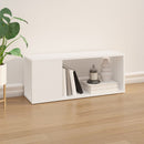 tv-bord 80x24x32 cm konstrueret træ hvid