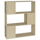 bogreol/rumdeler 80x24x94 cm konstrueret træ sonoma-eg