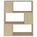 bogreol/rumdeler 80x24x94 cm konstrueret træ sonoma-eg