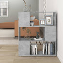 bogreol/rumdeler 80x24x94 cm konstrueret træ betongrå