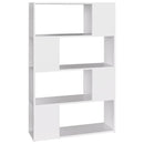 bogreol/rumdeler 80x24x124,5 cm konstrueret træ hvid