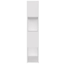 bogreol/rumdeler 80x24x124,5 cm konstrueret træ hvid