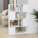bogreol/rumdeler 80x24x124,5 cm konstrueret træ hvid