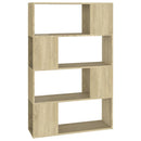 bogreol/rumdeler 80x24x124,5 cm konstrueret træ sonoma-eg