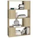 bogreol/rumdeler 80x24x124,5 cm konstrueret træ sonoma-eg
