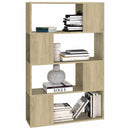 bogreol/rumdeler 80x24x124,5 cm konstrueret træ sonoma-eg