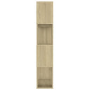 bogreol/rumdeler 80x24x124,5 cm konstrueret træ sonoma-eg