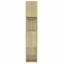 bogreol/rumdeler 80x24x124,5 cm konstrueret træ sonoma-eg