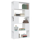 bogreol/rumdeler 80x24x155 cm konstrueret træ hvid