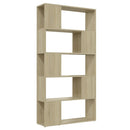 bogreol/rumdeler 80 x 24 x 155 cm konstrueret træ sonoma-eg
