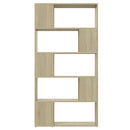 bogreol/rumdeler 80 x 24 x 155 cm konstrueret træ sonoma-eg