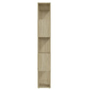 bogreol/rumdeler 80 x 24 x 155 cm konstrueret træ sonoma-eg