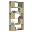 bogreol/rumdeler 80 x 24 x 155 cm konstrueret træ sonoma-eg