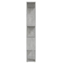 bogreol/rumdeler 80x24x155 cm konstrueret træ betongrå