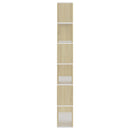 bogreol/rumdeler 80x24x186 cm konstrueret træ sonoma-eg