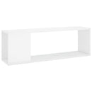 tv-bord 100x24x32 cm konstrueret træ hvid højglans