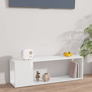 tv-bord 100x24x32 cm konstrueret træ hvid højglans