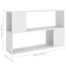 bogreol 100x24x63 cm konstrueret træ hvid