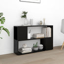 bogreol 100x24x63 cm konstrueret træ sort