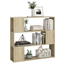 bogreol/rumdeler 100x24x94 cm konstrueret træ sonoma-eg