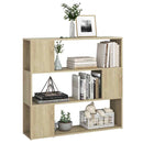 bogreol/rumdeler 100x24x94 cm konstrueret træ sonoma-eg