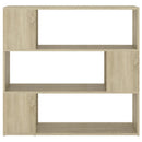 bogreol/rumdeler 100x24x94 cm konstrueret træ sonoma-eg