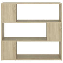 bogreol/rumdeler 100x24x94 cm konstrueret træ sonoma-eg