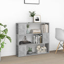 bogreol/rumdeler 100x24x94 cm konstrueret træ betongrå
