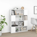 bogskab/rumdeler 100x24x124 cm konstrueret træ hvid