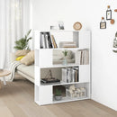 bogskab/rumdeler 100x24x124 cm konstrueret træ hvid
