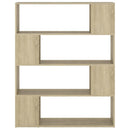 bogskab/rumdeler 100x24x124 cm konstrueret træ sonoma-eg