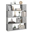 bogskab/rumdeler 100x24x124 cm konstrueret træ betongrå