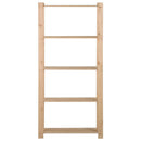 opbevaringsreol i 5 niveauer 80x28,5x170 cm massivt fyrretræ