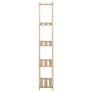opbevaringsreol i 5 niveauer 80x28,5x170 cm massivt fyrretræ