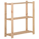 opbevaringsreol i 3 niveauer 80x28,5x90 cm massivt fyrretræ