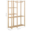 tøjstativ 100x38x170 cm massivt fyrretræ